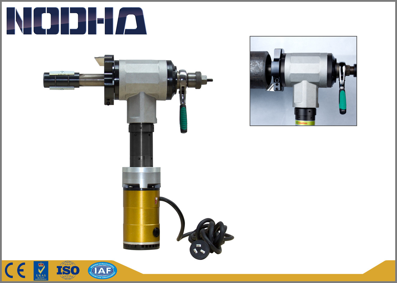 Φορητή ταυτότητα - τοποθετημένο ηλεκτρικό εμπορικό σήμα 1200W μηχανών NODHA Beveling σωλήνων